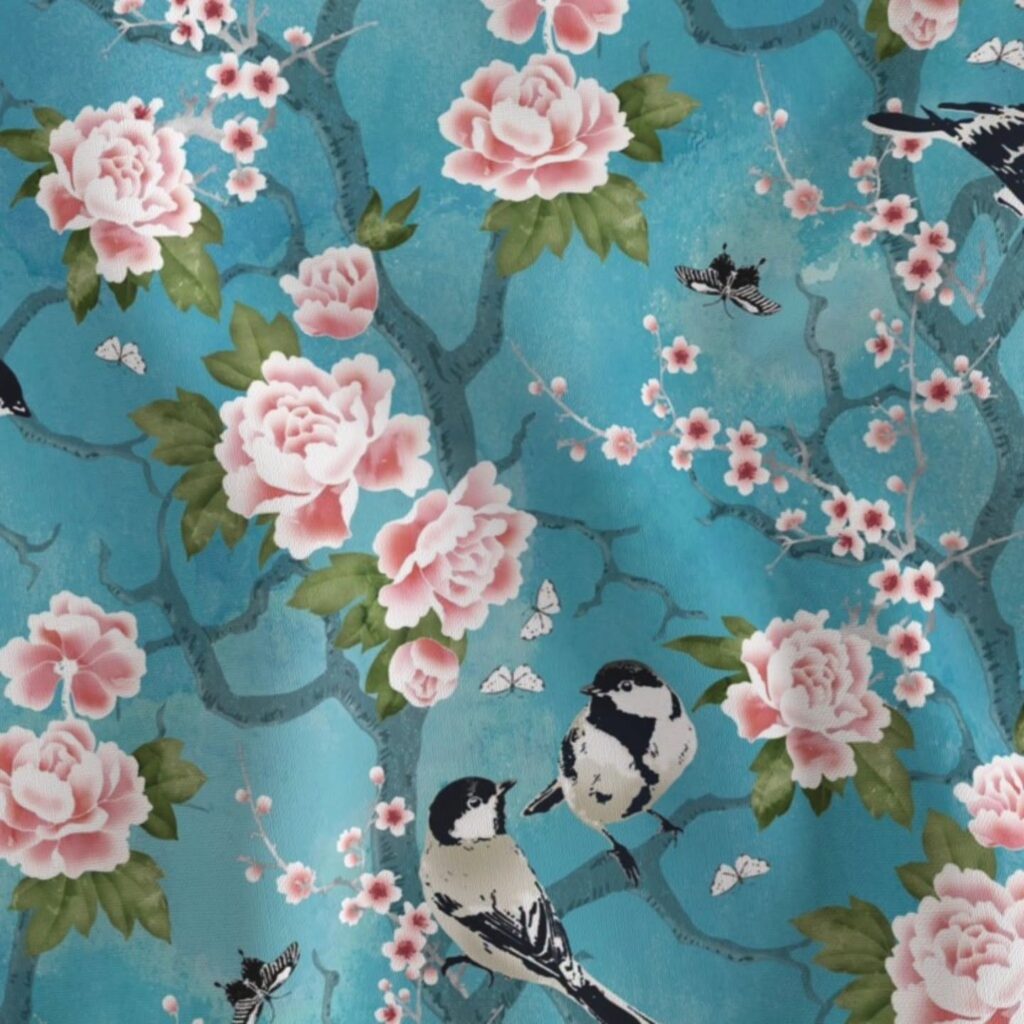 Hazeltjes Chinoiserie Birds, jersey