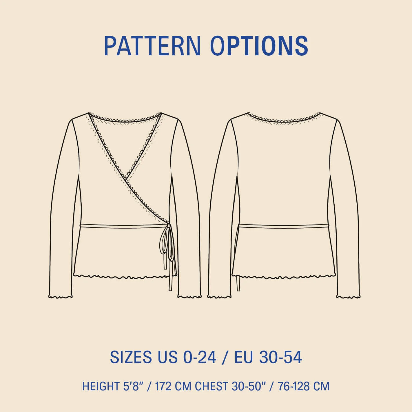Wardrobe By Me Naaipatroon Wrap Blouse | 30-54, verwachte levering juni 2026