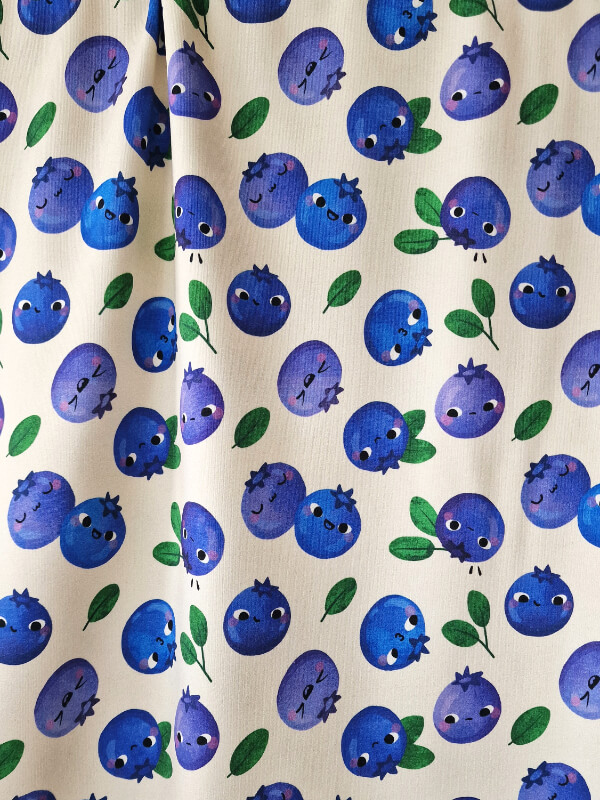 Mieli BLUEBERRY | organic french terry fabric - Afbeelding 4