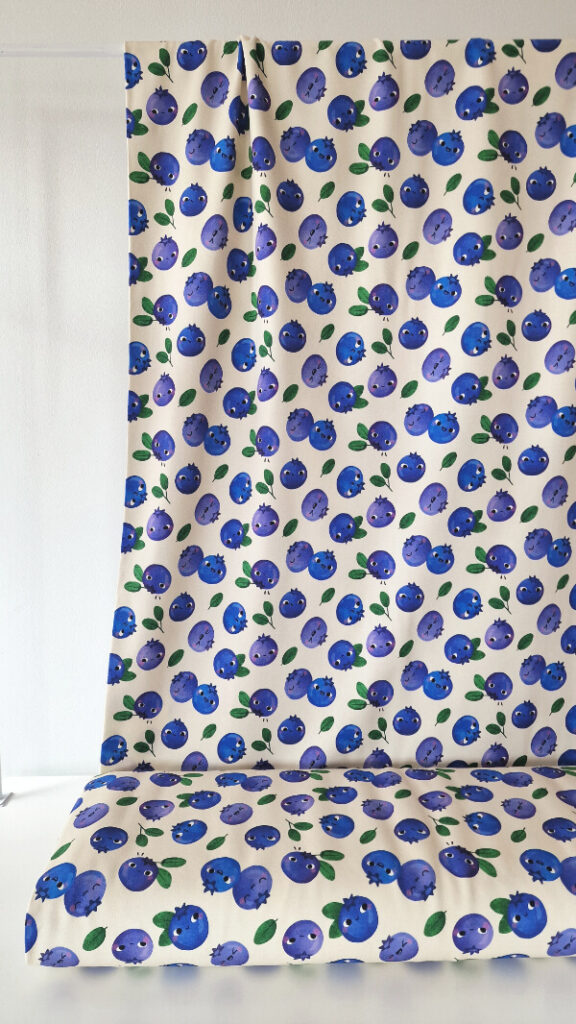 Mieli BLUEBERRY | organic french terry fabric - Afbeelding 6