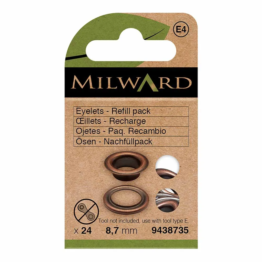 Milward Nestelringen 8,7 mm brons - 24st