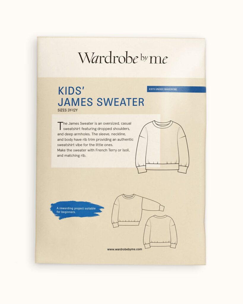 Wardrobe By Me Naaipatroon James Sweater Kids' 98-152, verwachte levering september 2026