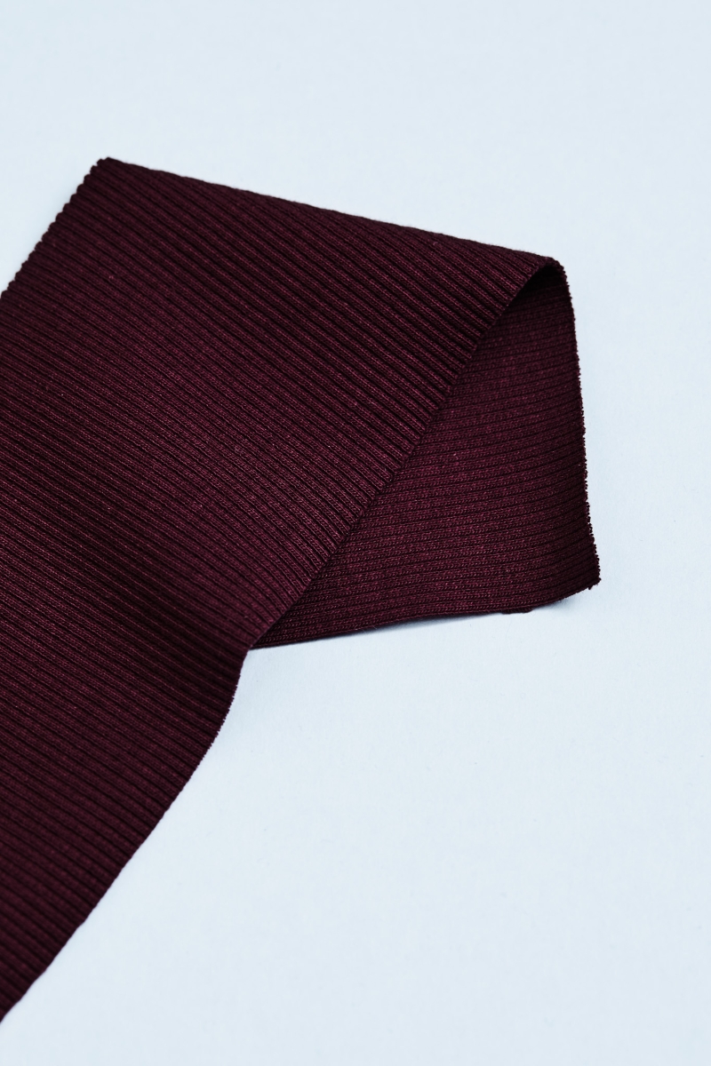 Mind the Maker Organic Ribbing MULBERRY, boordtricot, verwachte levering augustus 2026