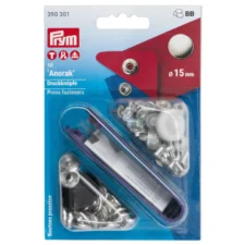 Prym Naaivrijdrukknoop anorak 15mm nikkel -10st