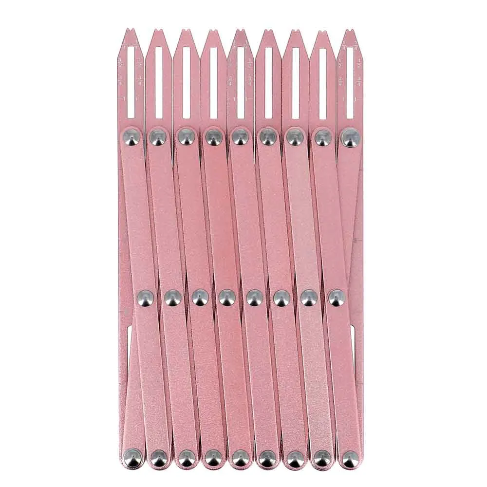 Bohin Knopenverdeler alum. roze tot 9 knopen 16x8cm - 1st - Afbeelding 2