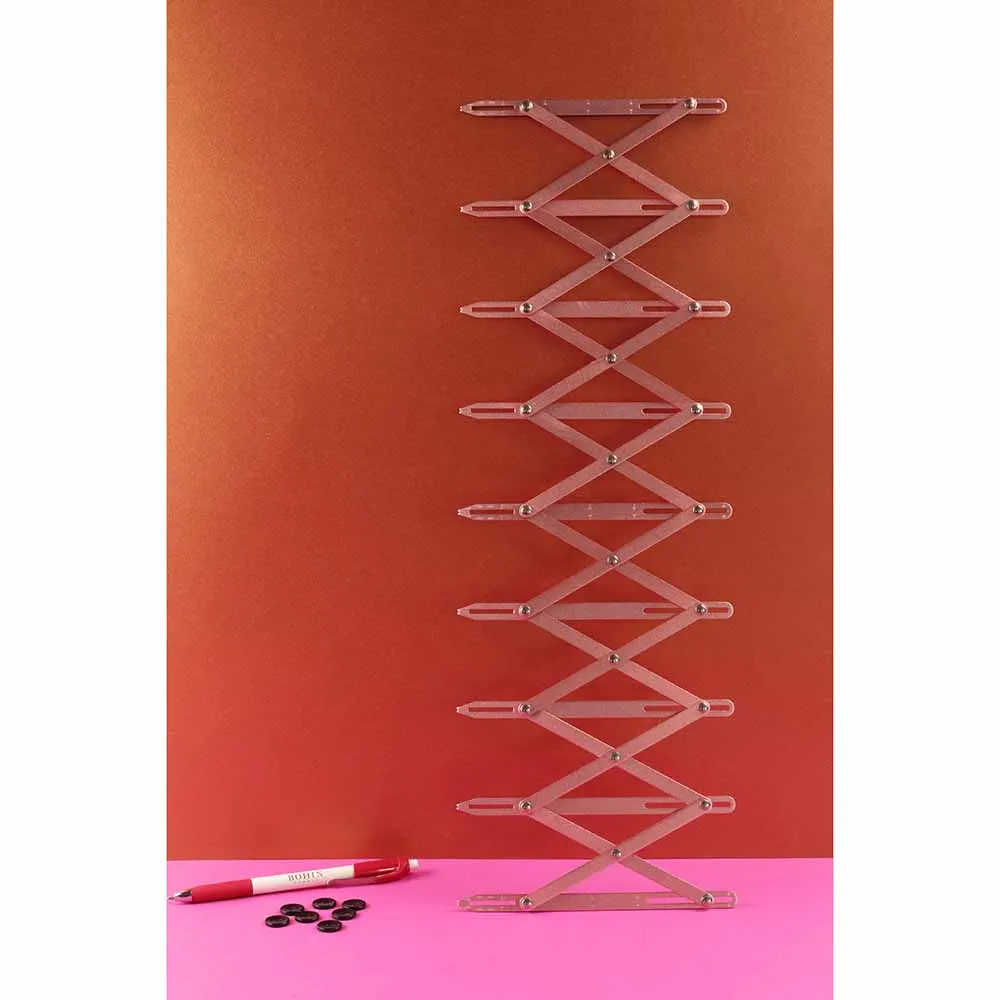 Bohin Knopenverdeler alum. roze tot 9 knopen 16x8cm - 1st - Afbeelding 4