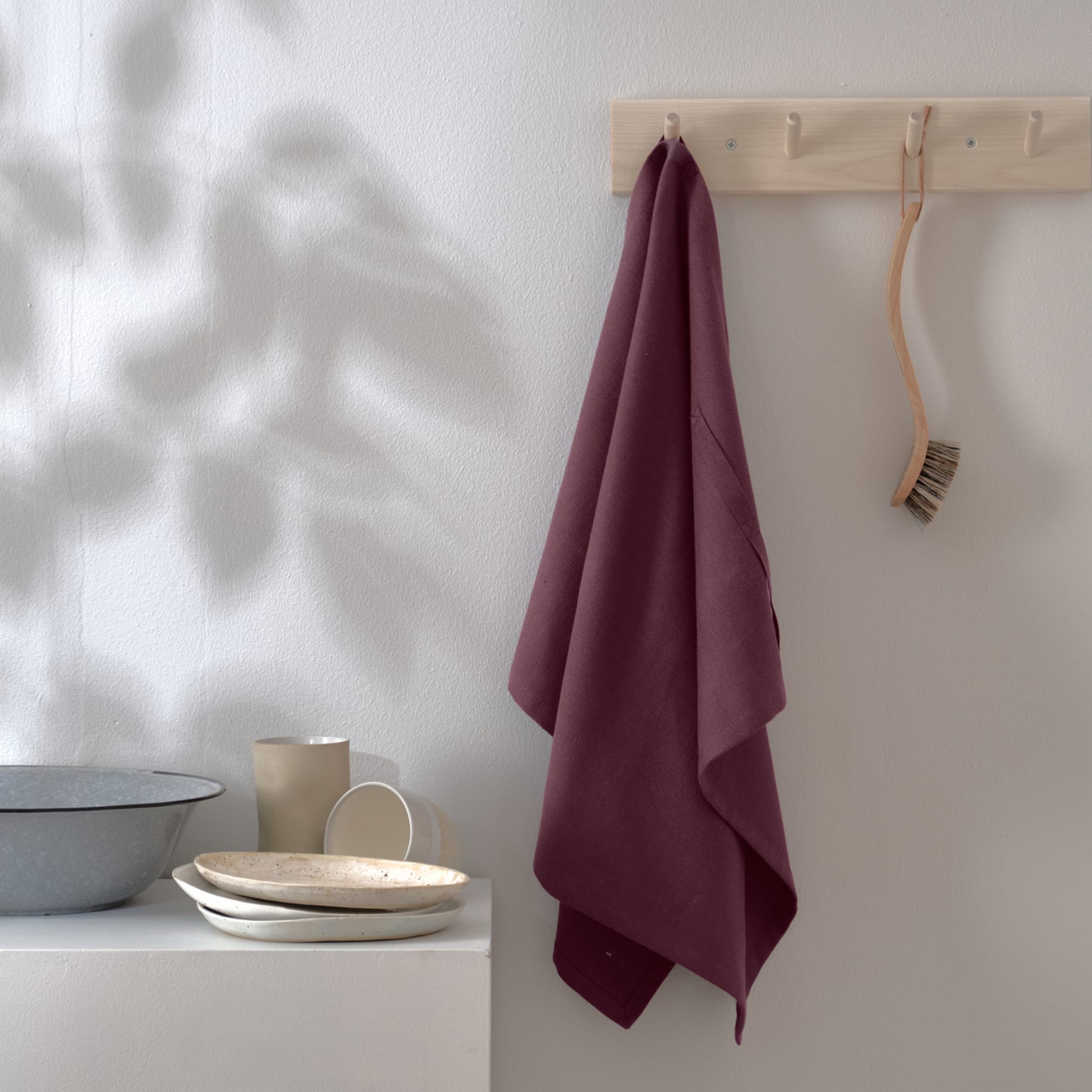 The Organic Company Kitchen Towel - 390 Maroon Theedoek XL - Afbeelding 2