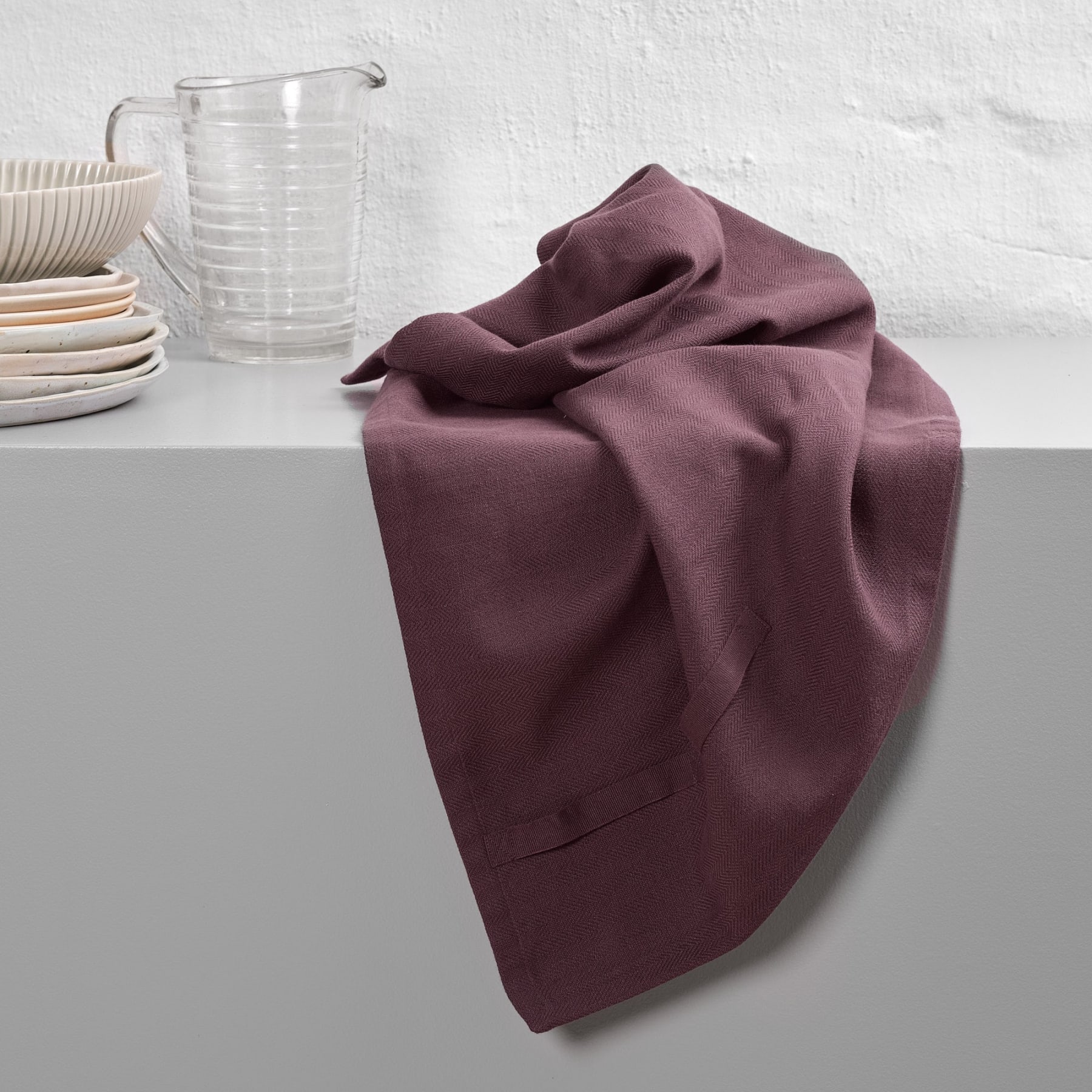 The Organic Company Kitchen Towel - 390 Maroon Theedoek XL - Afbeelding 3
