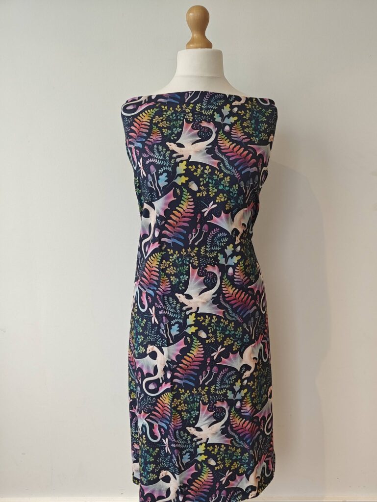Hazeltjes Forest Dragons Rainbow Navy, organic summersweat - Afbeelding 8