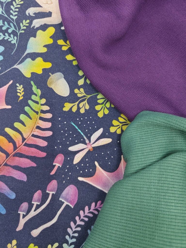 Hazeltjes Forest Dragons Rainbow Navy, organic summersweat - Afbeelding 6