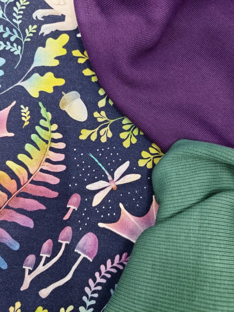 Hazeltjes Forest Dragons Rainbow Navy, organic summersweat - Afbeelding 9