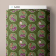 Cloud9 Black Forest - 229260 - Dotted Cherries | Olive, verwachte levering oktober-november 2026 - Afbeelding 2