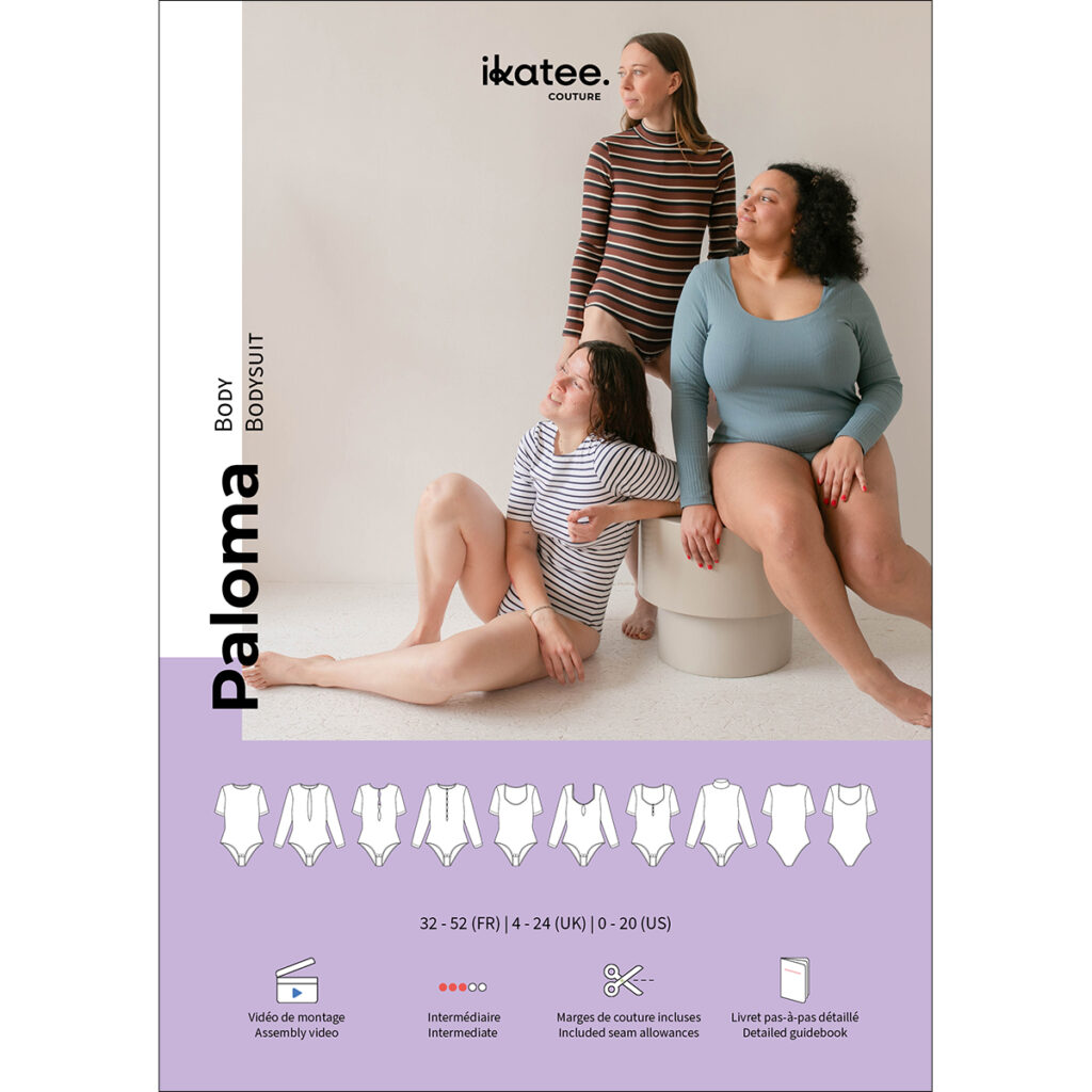 Ikatee Naaipatroon PALOMA Women's bodysuit paper sewing pattern