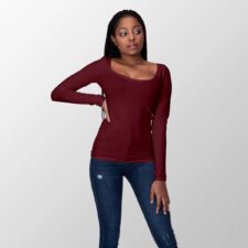 Fabrilogy Dunkel Bordeaux Jersey uni Fabrilogy 1000-415 - Afbeelding 3