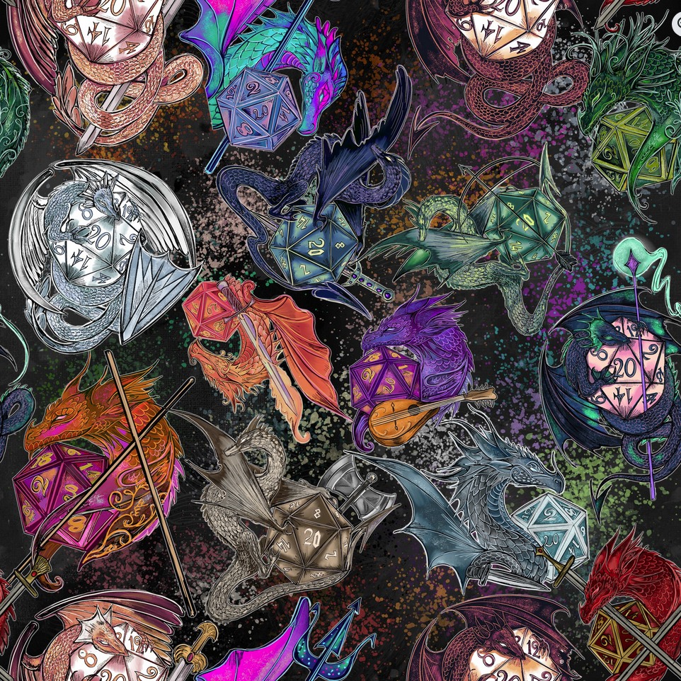 Hazeltjes D&D Dragons Mix Black, Canvas, verwachte levering november 2026