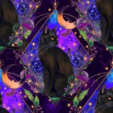 Hazeltjes Whimsical Cats Purple  jersey, verwachte levering januari 2027