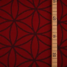 Stoffonkel Organic Bio-Jacquard Blume des Lebens kirsche kers (GOTS), verwachte levering september 2026 - Afbeelding 2