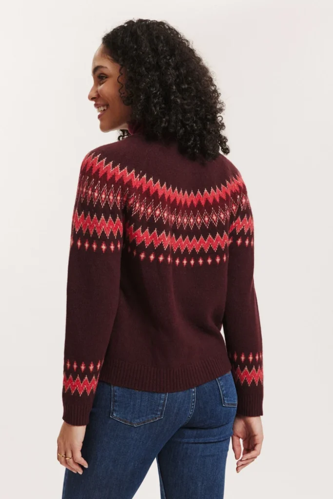 Tranquillo - Leonaa Knit Cardigan - Winetasting maat L , verwachte levering eind augustus 2026 - Afbeelding 2