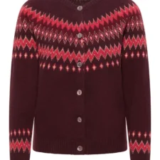 Tranquillo - Leonaa Knit Cardigan - Winetasting maat L , verwachte levering eind augustus 2026 - Afbeelding 4