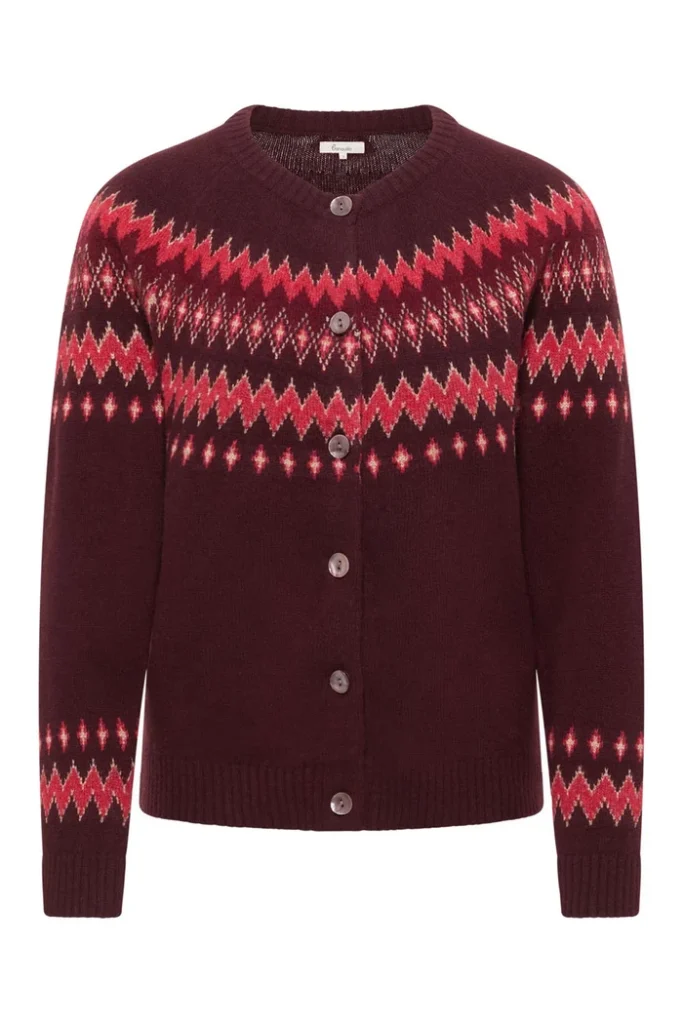 Tranquillo - Leonaa Knit Cardigan - Winetasting maat L , verwachte levering eind augustus 2026 - Afbeelding 4