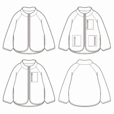 Ikatee Naaipatroon NAGANO - children's zip-up jacket - 3/12y , verwachte levering september 2026 - Afbeelding 2
