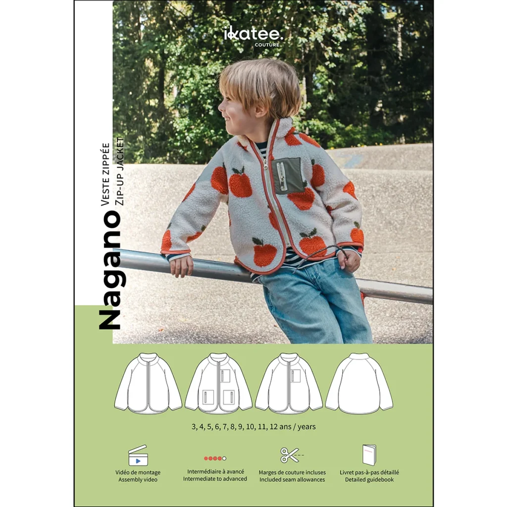 Ikatee Naaipatroon NAGANO - children's zip-up jacket - 3/12y , verwachte levering september 2026
