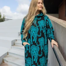 Paapii Cheetah sweatshirt knit, petrol - black, verwachte levering oktober 2026 - Afbeelding 2